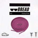 Pretty Pink Bread Elastic Shoelaces – Tie Once, Stay Tied - Elastic Shoelace - Bread