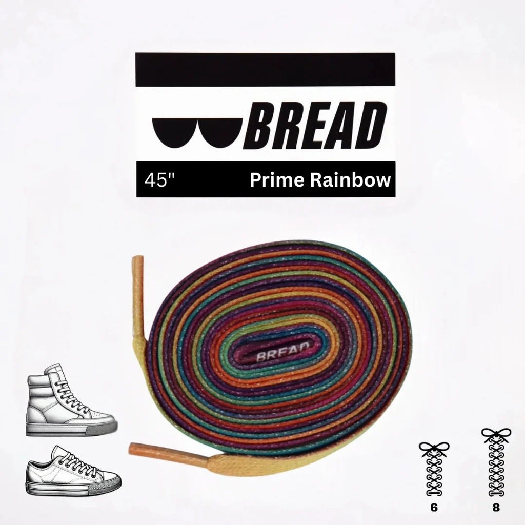 Prime Rainbow Bread Elastic Shoelaces – Tie Once, Stay Tied - Elastic Shoelace - Bread