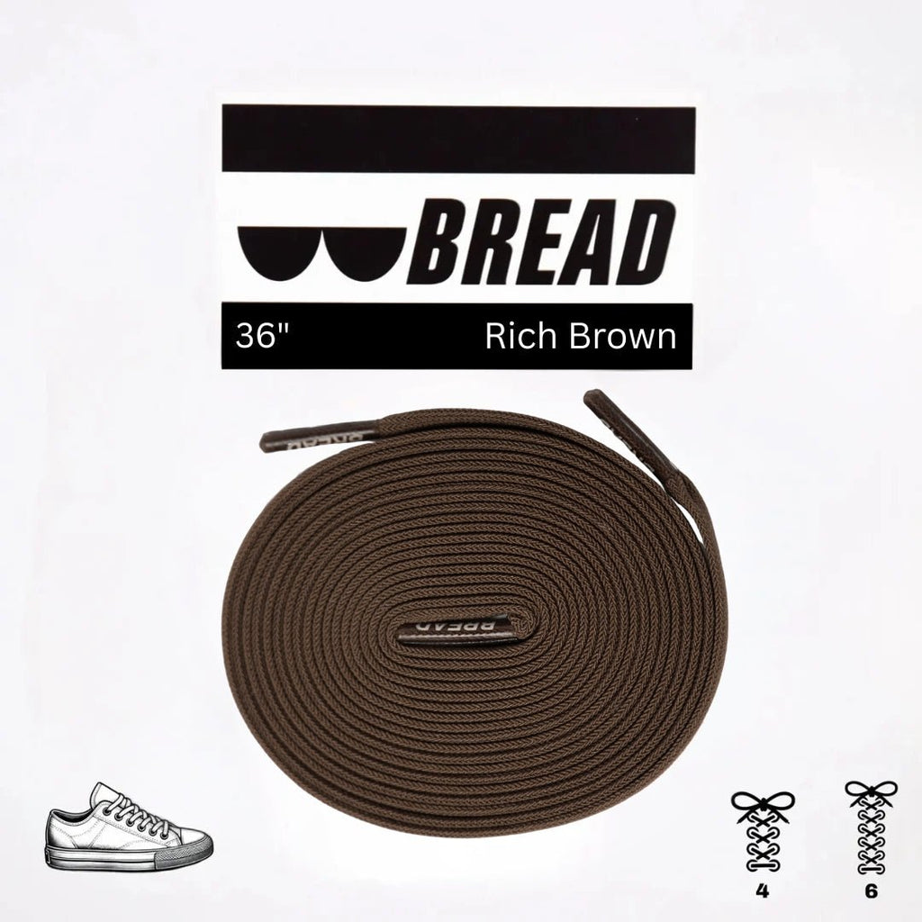 Rich Brown Elastic Shoelaces | Bread Laces - Elastic Shoelace - Bread