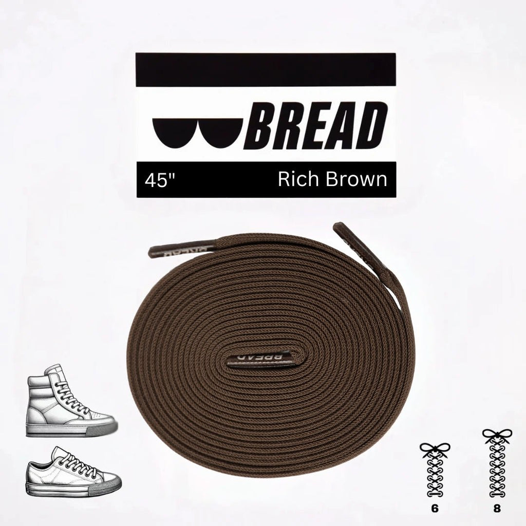 Rich Brown Elastic Shoelaces | Bread Laces - Elastic Shoelace - Bread