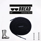 Shadow Black Bread Elastic Shoelaces – Tie Once, Stay Tied - Elastic Shoelace - Bread