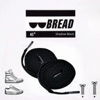 Shadow Black Bread Elastic Shoelaces – Tie Once, Stay Tied - Elastic Shoelace - Bread