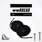 Shadow Black Bread Elastic Shoelaces – Tie Once, Stay Tied - Elastic Shoelace - Bread