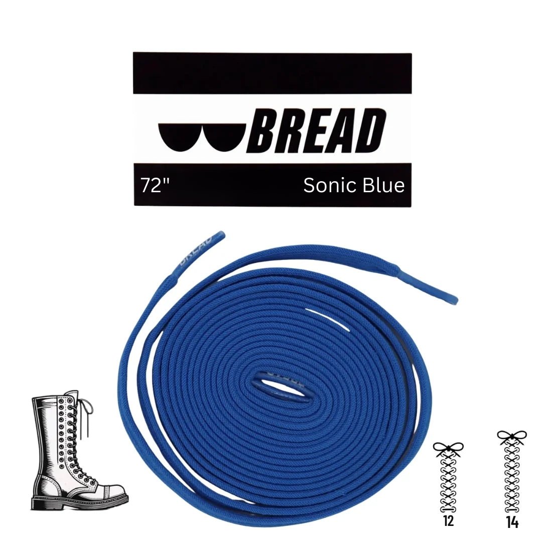Sonic Blue Bread Elastic Shoelaces – Tie Once, Stay Tied - Elastic Shoelace - Bread