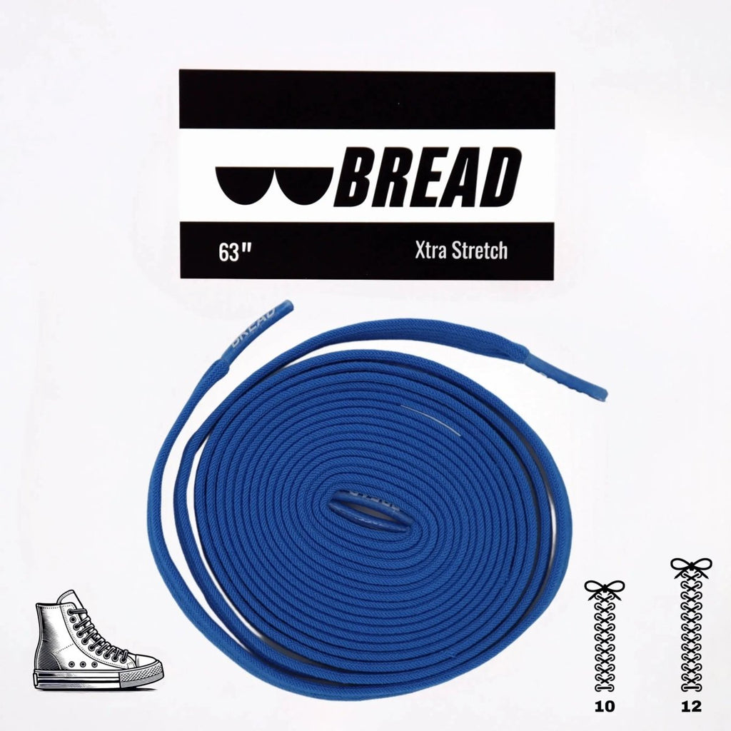 Sonic Blue Bread Elastic Shoelaces – Tie Once, Stay Tied - Elastic Shoelace - Bread