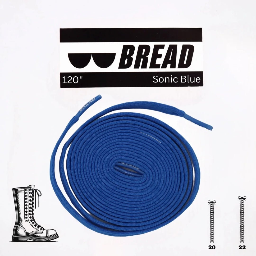 Sonic Blue Bread Elastic Shoelaces – Tie Once, Stay Tied - Elastic Shoelace - Bread