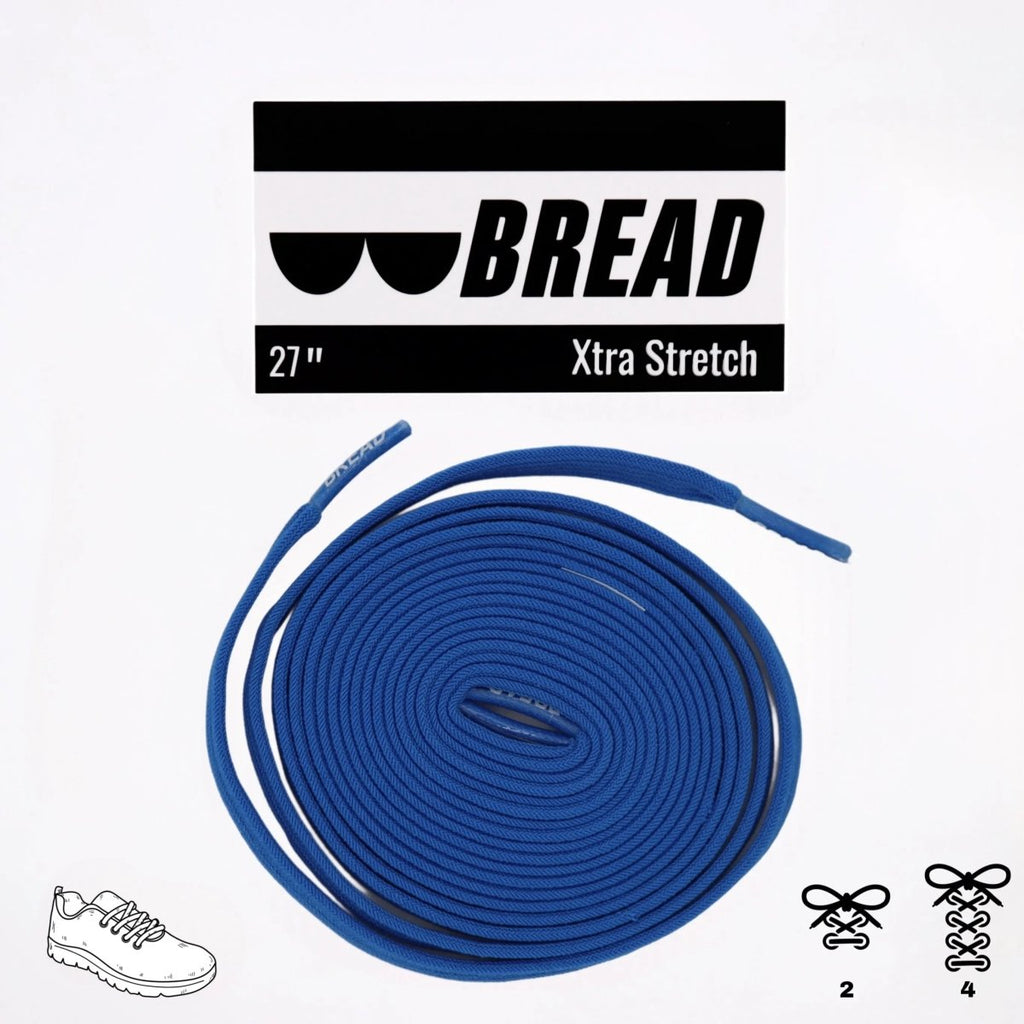 Sonic Blue Bread Elastic Shoelaces – Tie Once, Stay Tied - Elastic Shoelace - Bread