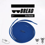 Sonic Blue Bread Elastic Shoelaces – Tie Once, Stay Tied - Elastic Shoelace - Bread