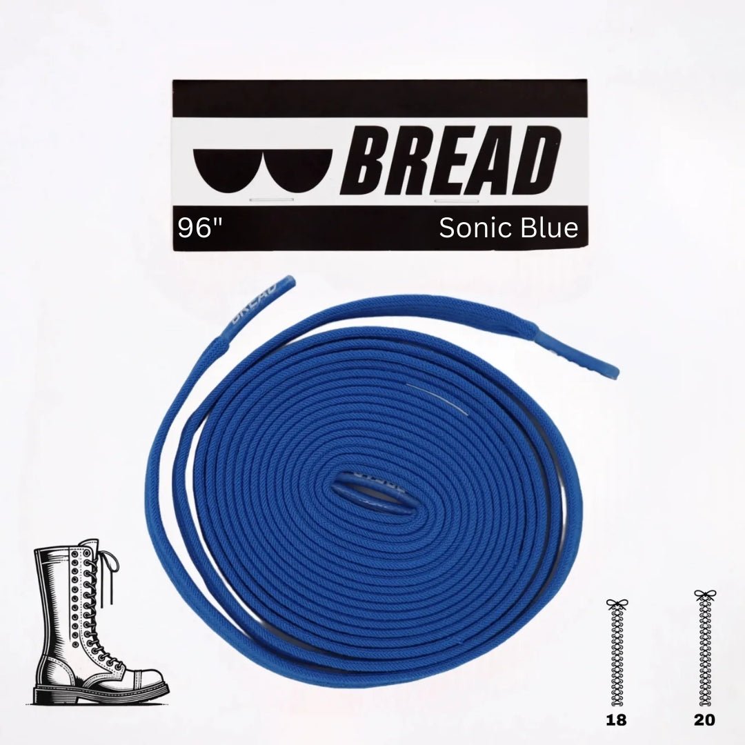 Sonic Blue Bread Elastic Shoelaces – Tie Once, Stay Tied - Elastic Shoelace - Bread