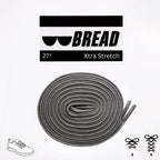 Vulture Gray Bread Elastic Shoelaces – Tie Once, Stay Tied - Elastic Shoelace - Bread