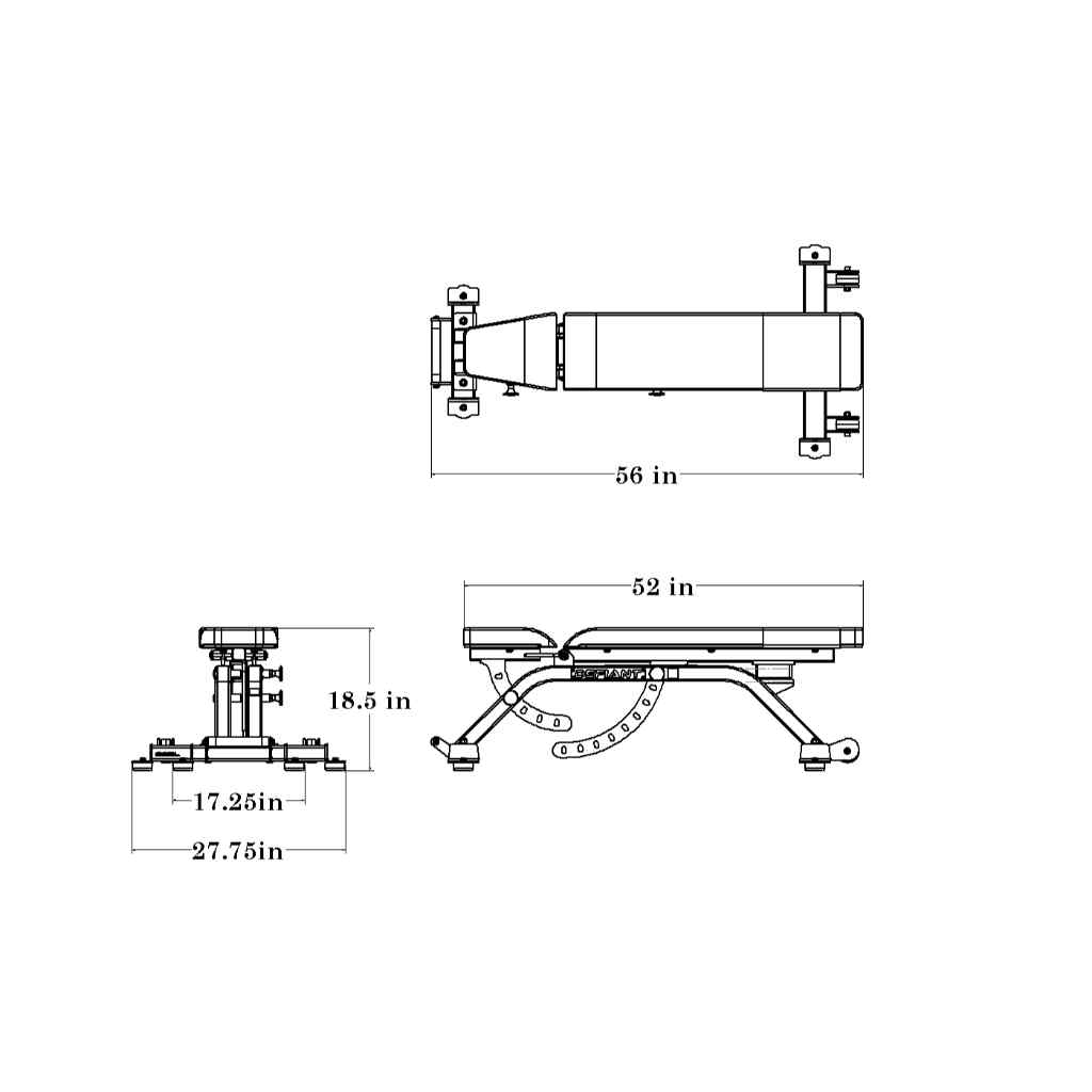 3 - Way Adjustable Bench Flat Incline | Defiant Strength - Bench - Defiant Strength