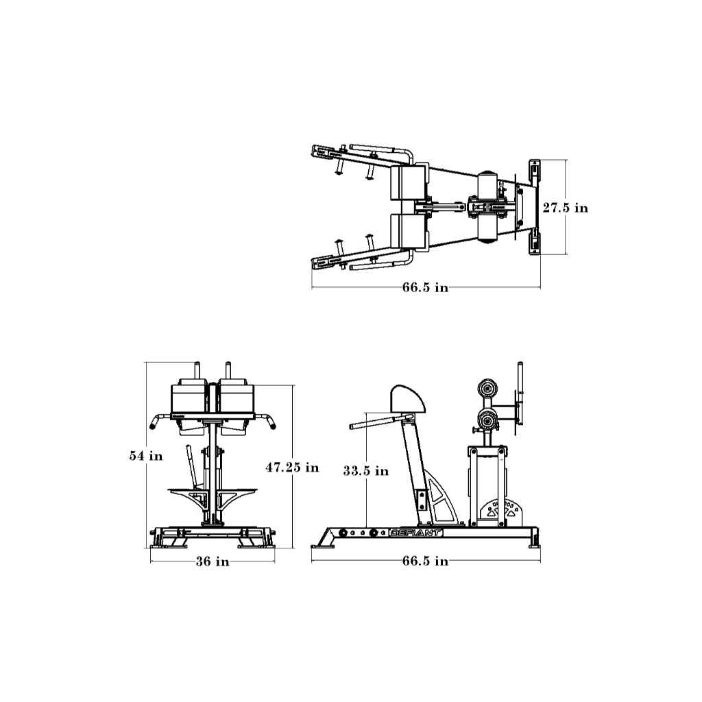 Glute Ham Developer GHD Machine | Defiant Strength - Plate Loaded - Defiant Strength