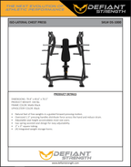 Iso - Lateral Vertical Chest Press | Defiant Strength - Plate Loaded - Defiant Strength