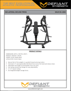 Iso - Lateral Vertical Decline Press | Defiant Strength - Plate Loaded - Defiant Strength