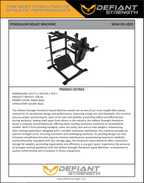 Pendulum Squat Machine | Defiant Strength - Plate Loaded - Defiant Strength