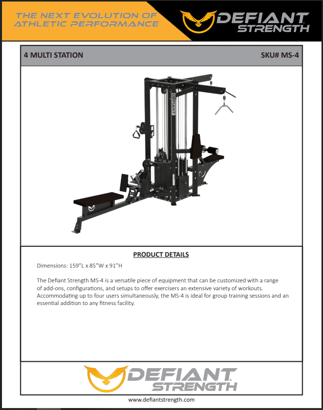 Defiant Strength - Defiant Strength MS4 4 - Stack Multi - Station - Multi - Stack