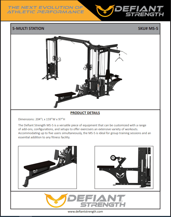 Defiant Strength - Defiant Strength MS5 5 - Stack Multi - Station - Multi - Stack