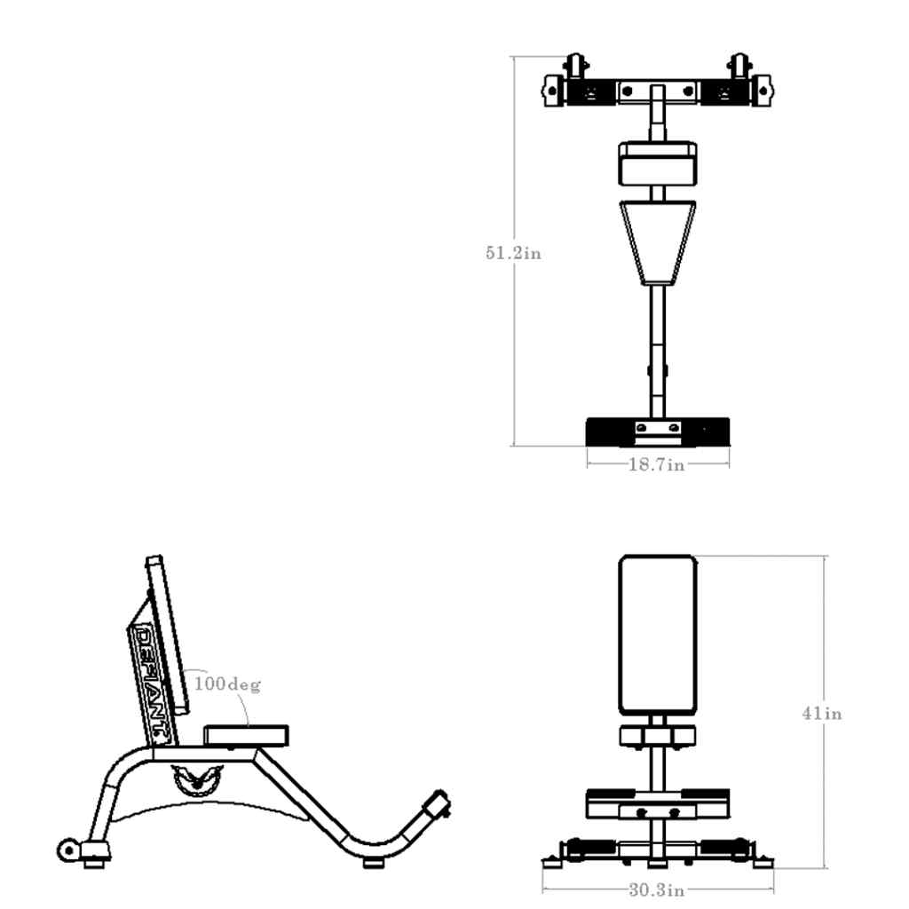 Seated Utility Bench | Defiant Strength - Bench - Defiant Strength