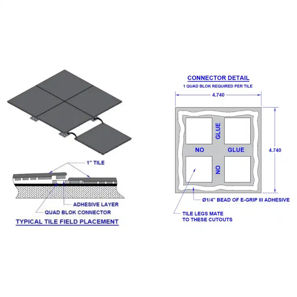 25.4mm Molded Tile Gym Flooring | Ecore Performance - Flooring - Ecore International