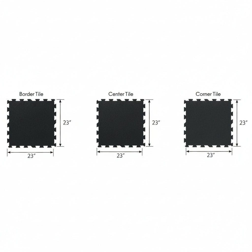 8mm Rubber Interlocking Tiles | Ecore Fit - Flooring - Ecore International