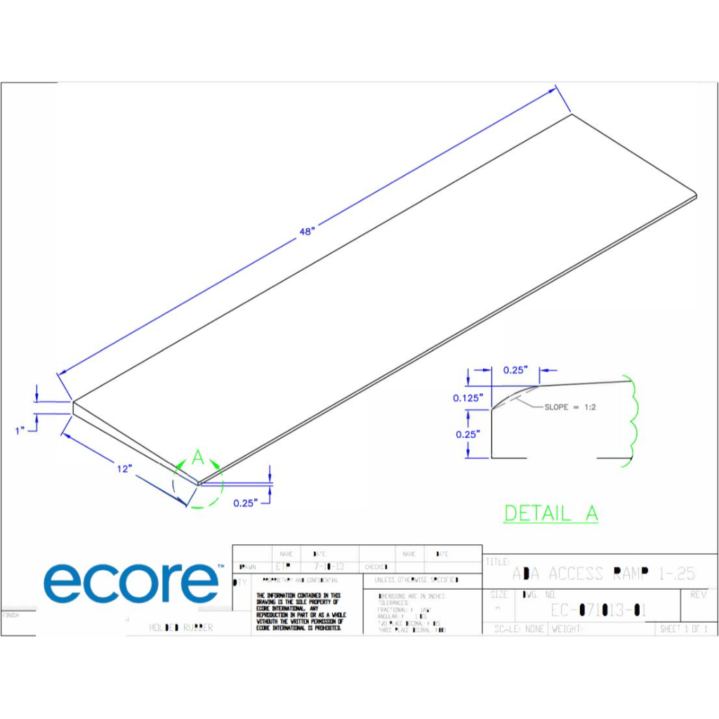 Athletic Flooring ADA Ramps | Ecore Accessory - Ecore Flooring Accessory - Ecore International