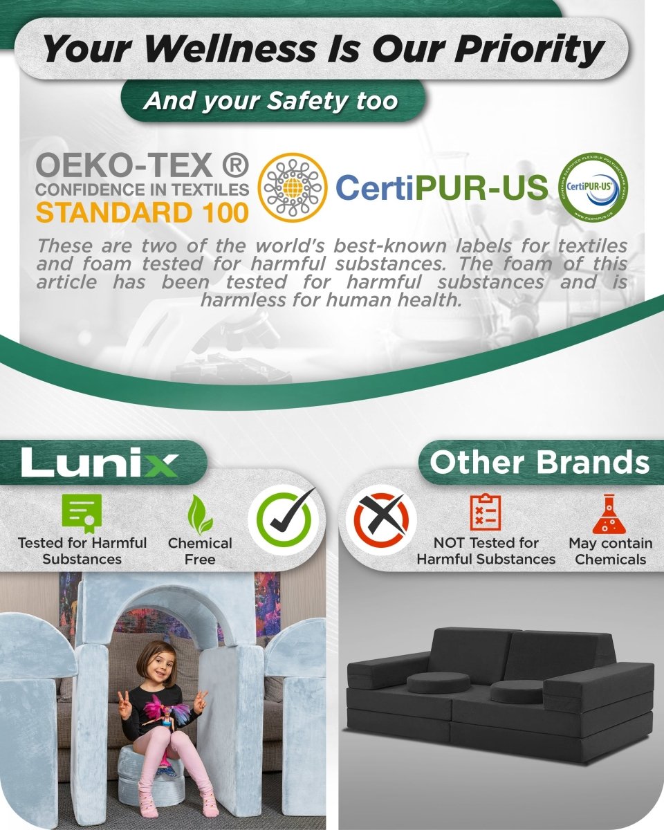 14-Piece Modular Kids Couch | Lunix - Children Furniture - Lunix