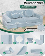 14-Piece Modular Kids Couch | Lunix - Children Furniture - Lunix