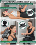 2-Head Deep Tissue Massager Charcoal Black | Lunix - Massage Gun - Lunix