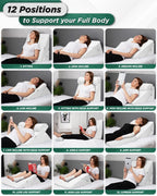 3-Piece Bed Wedge Pillow Set | Lunix - Wedge Pillow Set - Lunix