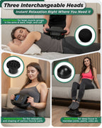 4-Head Percussion Massager Charcoal Black | Lunix - Massage Gun - Lunix