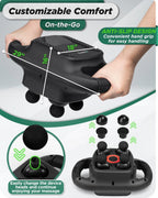 4-Head Percussion Massager Charcoal Black | Lunix - Massage Gun - Lunix