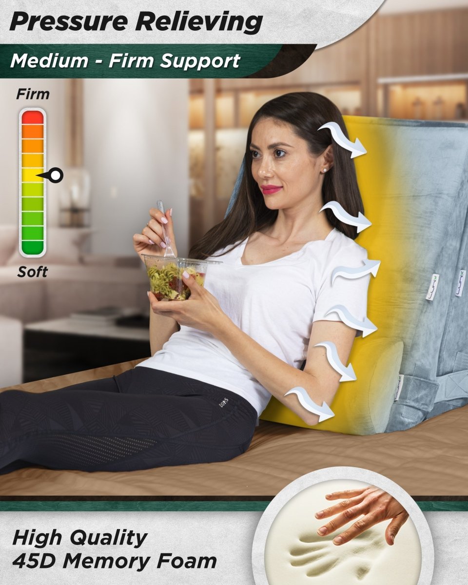 5-Piece Wedge Pillow Set Cloud Gray | Lunix - Wedge Pillow Set - Lunix