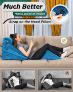 5-Piece Wedge Pillow Set Ocean Blue | Lunix - Wedge Pillow Set - Lunix