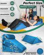 5-Piece Wedge Pillow Set Ocean Blue | Lunix - Wedge Pillow Set - Lunix