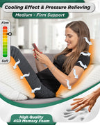6-Piece Wedge Pillow Set Pebble White | Lunix - Wedge Pillow Set - Lunix