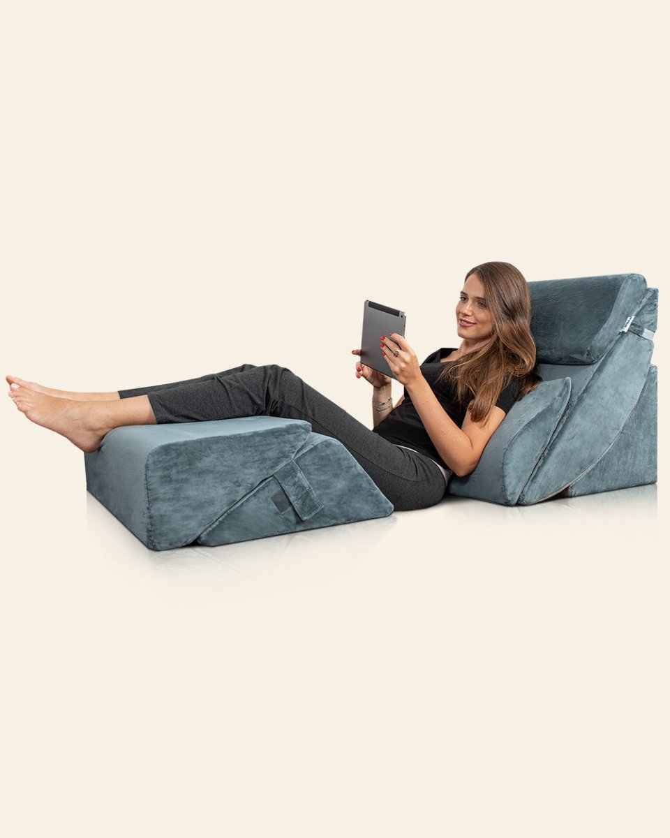 6-Piece Wedge Pillow Set Stone Navy | Lunix - Wedge Pillow Set - Lunix