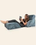 6-Piece Wedge Pillow Set Stone Navy | Lunix - Wedge Pillow Set - Lunix