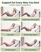 Bed Wedge Pillow Set Almond Brown | Lunix - Wedge Pillow Set - Lunix