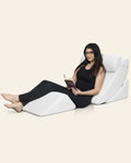 Bed Wedge Pillow Set Pebble White | Lunix - Wedge Pillow Set - Lunix