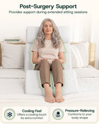 Bed Wedge Pillow Set Pebble White | Lunix - Wedge Pillow Set - Lunix