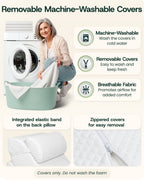 Bed Wedge Pillow Set Pebble White | Lunix - Wedge Pillow Set - Lunix