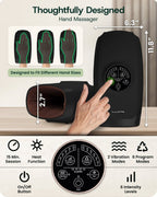 Cordless Hand Massager Charcoal Black | Lunix - Hand Massager - Lunix