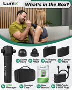 Deep Tissue Massage Gun Charcoal Black | Lunix - Massage Gun - Lunix