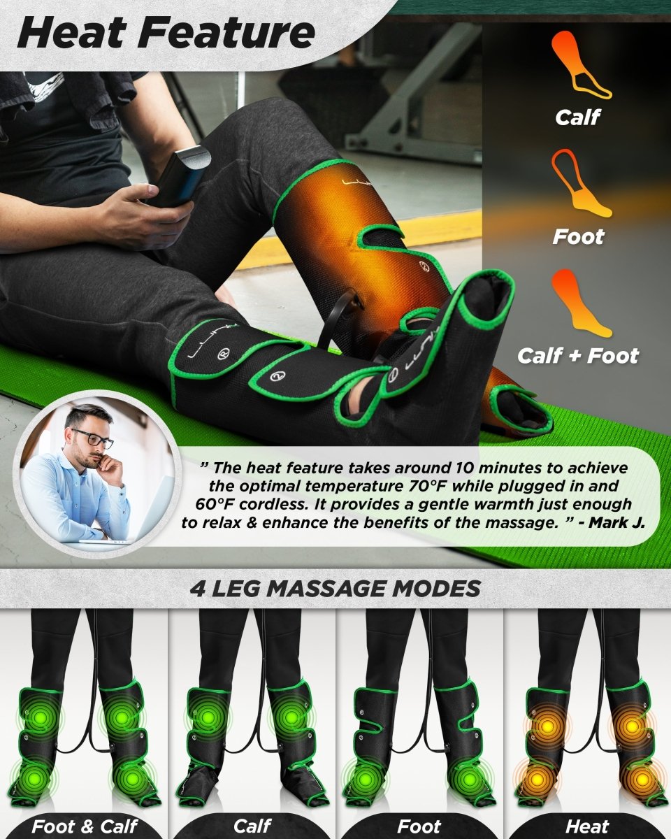 Foot & Calf Massager Forest Green | Lunix - Leg & Foot Massager - Lunix