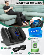 Foot & Calf Massager Granite Black | Lunix - Leg & Foot Massager - Lunix