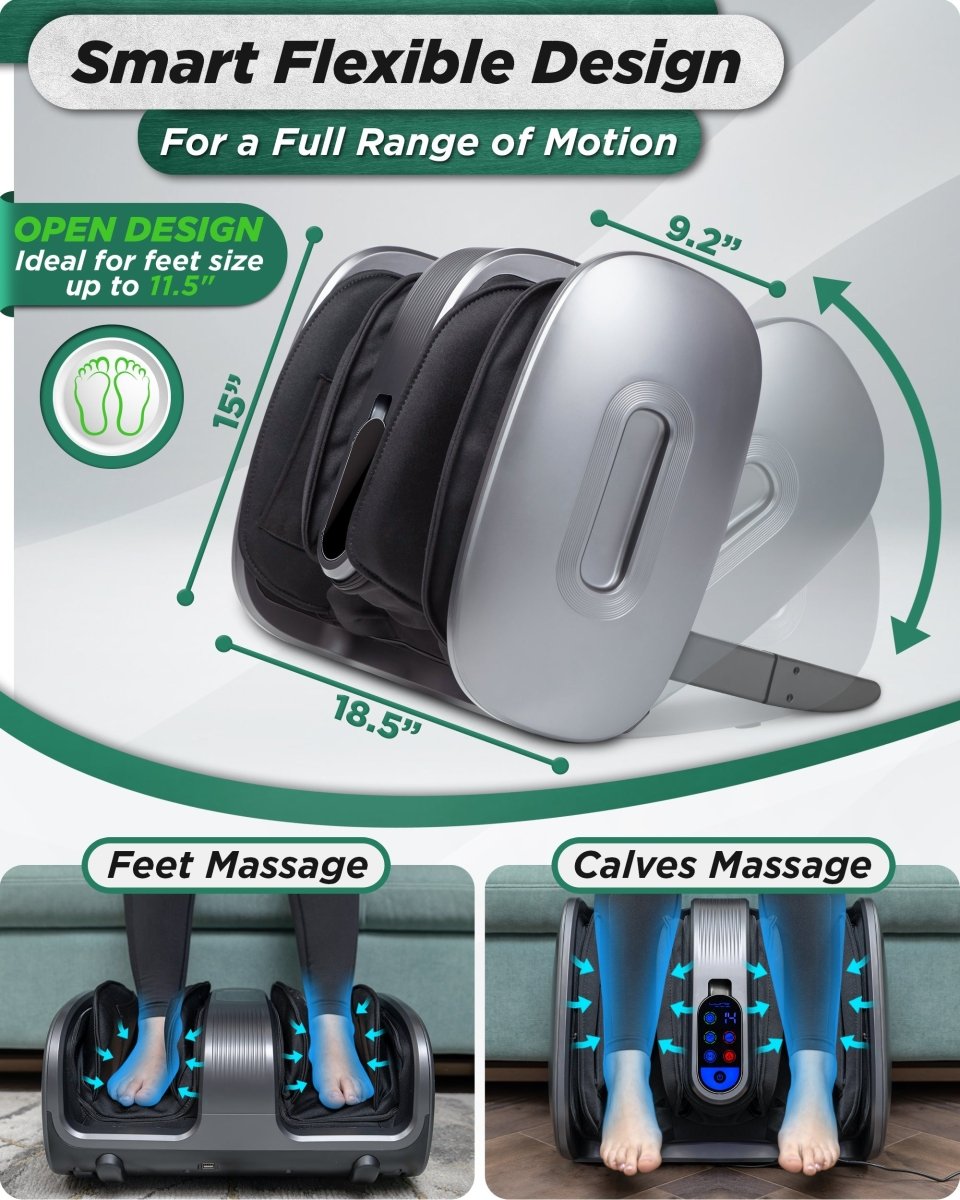 Foot & Calf Massager Granite Gray | Lunix - Leg & Foot Massager - Lunix