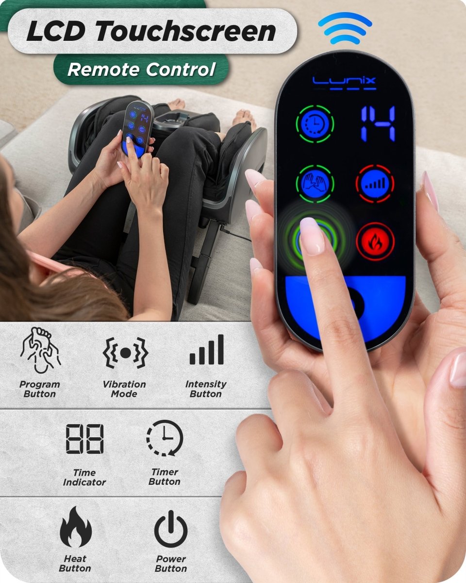 Foot & Calf Massager Granite Gray | Lunix - Leg & Foot Massager - Lunix