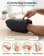 Hand Massager with Heat Charcoal Black | Lunix - Hand Massager - Lunix