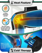 Knee Compression Massager Charcoal Black | Lunix - Knee Massager - Lunix