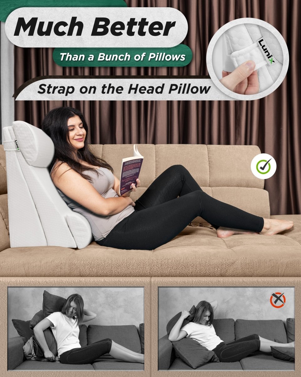 Lunix LX8 4-Piece Wedge Pillow Set | Lunix - Wedge Pillow Set - Lunix